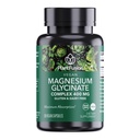 PlantFusion Vegan Magnézium Glicinate Complex 400 mg - Magas abszorpció és biohasznosulás - kelátált - Támogatja az izomrelaxációt, az alvást, a kardio egészséget, a stressz enyhítését és az energiatermelést - Nem GMO
