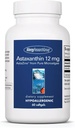 Allergia Kutatócsoport Astaxantin 12mg kiegészítés - szerves mikroalgák, szem-egészség, AstaZine Astaxantin, természetes antioxidáns, bőr egészség, agy funkció támogatás, Softgels - 60 gróf
