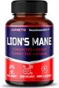 Lions Mane Supplement Capsules 40% Polysaccharides Cordyceps, Reishi, Turkey Tail, Chaga Mush Complex - Caffeine- Free 18 in 1 Brain Supplement for Memory and Focus
