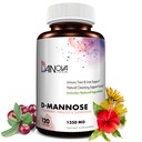 Dainova D Mannose 1350mg Cranberry I D- Mannose kapszula húgyúti fertőzés megelőzésére, vizeletürítés Tract támogatás, vizelet Tract Health nőknek, & tisztítás. W / Hibiscus & Dandelion, 120 Veggie kapszula