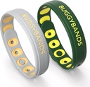 Szúnyogriasztó karkötők, 2 Pack Silicone Mosiquito Repressor Wristsávs, DEET- Free Insect & Bug Repistant Wrist Bands felnőtteknek és gyerekeknek kültéri használatra (Sötét Zöld & Gray)