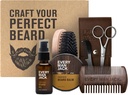 Minden férfi Jack Beard Grooming Kit for Men - magában foglalja a Sandalwood Beard Oil & Beard Balm, Beard Brush, Fa Dual-oldalas Comb, Vágó olló és Mustache Comb
