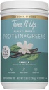Tone It Up Plant Based Protein Powder + Greens I Dairy Free, Kosher, Non-GMO Pea & Pumpkin Seed Protein nőknek I 14 Servings, 15 g fehérje - Vanilla