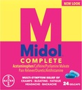 Midol Menstural Complete, Gelcaps, 24 rg