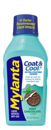 Mylanta Heartburn and Gas Relief, Liquid Antacid, Coat & Cool Formula, Menta Chocolate Flavor, 12 Fl Oz