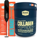 BUBS Naturals Collagen Peptides Powder & mixing Wand Bundle, Collagen for Women & Men, Hydrolized Peptides, Unflavoled Pasture Raised Grass Fed, Keto Friendly, 20 Oz Collagen Tub (28 Servings) + 1 Wand