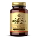 Solgar Alpha Lipoic Acid 200 mg, 50 növényi kapszula - antioxidáns támogatás - Segít újrahasznosítani a glutationt, C-vitamin & E, CoQ-10 - Non-GMO, Vegan, glutén mentes, tejmentes, Kosher - 50 szerváció