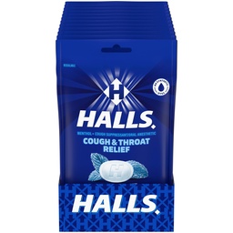 HALLS köhögés és torok megkönnyebbülés mento-Lyptus köhögés cseppek, 12 zsák 30 (360 teljes csepp)