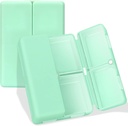 Fânia Daily Pill Organizer, 7 Comservation Portable Pill Case Travel Pill Organizer, [Folding Design] Pill Box for Purse Pocket to Hold Vitamins, Cod máj olaj, kiegészítők és gyógyszerek zöld