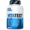 Evlution Nutrition VitaTest - Vitaminok + Tesztoszteron támogatás - Kulcsvitamin + Ásványi támogatás - Férfi napi tápanyag és tesztoszteron támogatás - Csont, szem és immun támogatás - 45 szervizelés - 90 tabletta