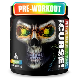 JNX SPORTS The Curse! Előkészítő por a férfiak és nők számára, koffein, Beta-Alanine, kreatin, L- citrullin, 50 szervadékok, Sour Candy Flavor - Boost Energy, Erő & Focus