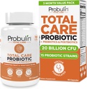 Probulin Total Care probiotikus kiegészítés, Napi adag, Emésztés, és Immunrendszeri egészség probiotikumok kapszula férfiak és nők, 20 milliárd CFU, Vegan, 90 Count Bottle