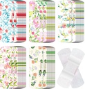 120 db Fabric ragasztó rugalmas kötszer Tömeges válogatott alakzatok és minták kis színű csinos szövet kötszerek nem stick pad 3 x 1 inch a sebsebes sebek nők (Virág)