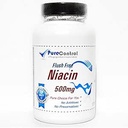 Flush Free Niacin 500mg / / 100 kapszula / / Tiszta / / PureControl kiegészítők