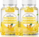 softbear Kálium gumik felnőttek, Sugar-Free Kálium Magnézium kiegészítés B6-vitamin CoQ10 izomgörcsök Vegan ananászos aromák 120 gumi