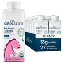 KATE FARMS Organic Pediary Peptid 1.5 Formula, Vanilla, Sole- Source hidrolizált Plant- alapú táplálék orális vagy tubus etetésre, 8.45 oz (12 csomag)