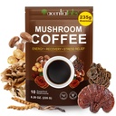 Gomba kávé (235g Supersize), 10 Superfood Gomba Keverés energia, Recovery & Focus, Organic Instant Kávépor Oroszlánsörény, Reishi, Chaga, Cordyceps, 8.28 OZ