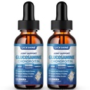 2 Pack Glucosamine Chondroitin MSM folyadékcseppek - Extra Erő Közös Support Supplement felnőtteknek Quercetin Bosvelia, Bromelain, Hyaluronic Acid, Antioxidáns Immune Support (4 Fl oz)