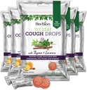 HERBION Naturals Ivy Leaf Cough Drops with Thyme & Medicorice, Honey Lemon Flavor, Soothes Cough, a felnőttek és gyermekek részére 6 év alatt, 125 gróf, 5 csomag