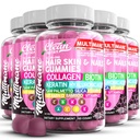 Multimane Collagen Gummees Biotin Keratin Hyaluronic Acid Bamboo A C-vitamin D-vitamin E-vitamin Folate Palmetto Silica B3 Vitaminok Hajbőr és köröm gummies által Tiszta Nutra