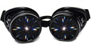 GloFX Black Paved Diffraction Goggles, Színes lencsék, Limited Edition - Raves, EDM Fesztivál kiegészítők, Light Shows, Club, Concert Wear - 3D Rainbow Prism Fractal Kaleidoscope