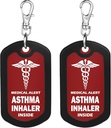 mnmoom 2db Asthma Inhaler belül Tag- Piros Orvosi Riasztás Zipper Húzza táska Tag