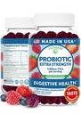 Lunakai USA Készített probiotikus gumik - 5 milliárd CFU, Vegan, Non-GMO, gluténmentes - Emésztési és Immunszuppresszív támogatás nők és férfiak számára - 60 rágógumi