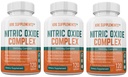 3 Tartály Nitrogén-oxid Komplex 3500mg L- Arginin HCL AAKG AKG Alfa Ketoglutid Citrullin Malate 360