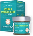 Puremedy Ekzema & Psoriasis Relief Ointment All Natural Salve Soothes and Relives Tünetek száraz Itchy Flaky Scratchy vagy Weepy Skin - 1 oz Jar