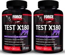 FORCE FACTOR Test X180 PM, 2- Pack, tesztoszteron booster for men, Outnight tesztoszteron kiegészítés Build Muscle, Növelje az erőt, és Promote Deeper, Healther Sleep and Recovery, 240 tabletta