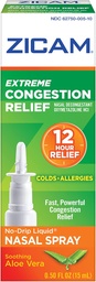 Zicam Extreme Congestion Relief No- Drip folyékony orrspray Aloe Verával, 0,5 Ounce (2-es csomag)