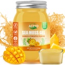 ACEYO (18 OZ) Ír-tengeri moha, nyers vegán mangó ananászos flavor 102 Vitaminok és ásványok vadon termesztett, nem géntechnológiával módosított