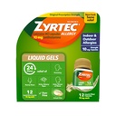 Zyrtec 24 Óra Allergia Relief folyékony gél, Antihisztamin kapszula Cetirizine HCl allergia orvoslás All-Day Relief a Runny Orr, Tüsszentés, Itchy Eyes & More, 12 gróf