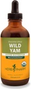 Herb Pharm Certified Organic Wild Yam Folyékony kivonat a csont- és izomrendszer támogatására - 4 Ounce