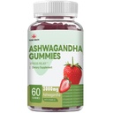Yyling Ashwagandha Gummees for Women & Men, 3000 Mg of High- Potency Ashwagandha Root kivonat növeli az energiát, javítja az alvást, enyhíti a stresszt és a calms hangulatot, 60 Count Strawberry Flavor Ashwagandha
