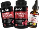 Vese Cleanse & D Mannose kiegészítők - Kidney Detox & húgyhólyag Támogató folyadék cseppentő kiegészítés, D- Mannose 500mg 1000mg kapszula - DMannose Cranberry, Support Kidney, Húgyhólyag & Vizelet Tract Health
