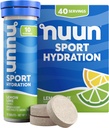Nuun Sport Electrolyte tabletta Magnéziummal, kalciummal, káliummal, kloriddal és nátriummal, gluténmentes & Vegan, citromlime, 4 csomag (40 szerváció összesen)