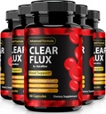 (5 Pack) Klare Flux Pillen, offizielle ClearFlux Kapseln, All-Natur-Unterstützung, Premium-Unterstützung zur Aufrechterhaltung stabiler Niveaus und gesunde Zirkulation, Natürliche klare Flux Health Review (300 Kapseln)