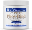 Rx Vitamins Phos-Bind - Kidney Support Supplement Powder - Phosphat-Binder für Katzen & Hunde für Nierengesundheit - Unterstützt normale Nierenreinigung und essentielle Nierenpflege - 200g
