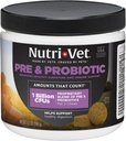 Nutrit- Vet Pre & Probiotics kutyáknak, Emésztési támogatás, gyomorfekély, kutya- probiotikum, pet vitaminok és kiegészítők, kutya probiotikumok, máj és sajt ízű, 120 lágy sajt