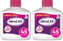 MiralaX gyengéd székrekedés enyhítő laxativ por, Stool Softtener PEG 3350, természetesen működik vízzel a szervezetben, No Harsh mellékhatások, ozmotikus laxativ, 1 orvos ajánlott (csomag 2)