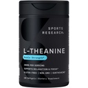 Sport Research Double Strength L- Theanine Sunteanine Softgels for Focus, Relaxation & Alerness - Non-Drowsy Support Made with Kókuszolaj, Non-GMO & Gluten Free - 200mg, 120 Count