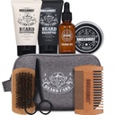 Öblítés & Robust Beard Kit Beard Care Grooming for Men Beard Travel Set Ajándék Set for Men Traveling Bag for Men Apák Napja Ajándék