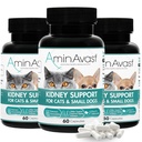Aminavast Vesefenntartó kiegészítés macskáknak és kiskutyáknak, 300mg 3- Pack - Promotes Natural Kidney Function - AIDS in Health and Vitality of Aging Kidney - Easily Administred - 60 Sprinkle Capsules