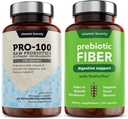Bounty Pro- 100 Probiotics & Prebiotic Fiber Bundle: Ultimate Gut Health Support with 13 Strains, 100 milliárd CFU, Cink & C vitamin, Késleltetett Release Capsules - 90 kapszula