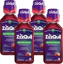 ZzzQuil, Nighttime Sleep Aid Liquid, 50 mg Difenhydramine HCl, No.1 Sleep- Aid Brand, Calming Vanilla Cherry Flavor, Non-Habit Forming, 12 FL OZ (4-es csomag)