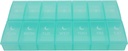 7 nap Heti Pill AM PM Organizer, ShysTech Nagy Pill Case Pill Box 2 nap Pirula / Gyógyszer / kiegészítők / Vitamin (zöld)
