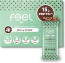 Feel Vegan Protein Bars n.e.124; Mint Chocolate Chip 124; Keto n.e.124; Gluten Free d.o.124; Organic 124; Chaga Mushroom n.e.124; 15g Plant Protein n.e.124; Low Carb.