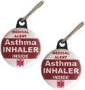 Asthma Inhaler belső táska Tag Orvosi riasztás Zipper húzza készlet 2db