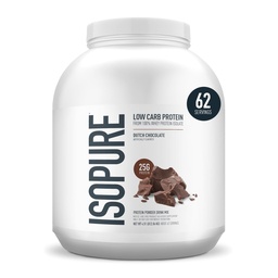 Isopure Low Carb 100% tiszta tejsavó izolátum fehérje por, laktózmentes, glutén mentes, Vitaminokkal, holland csokoládé, 25g fehérje Per Serving, 4,5 Lb, 62 adag (csomagolás május Vary)